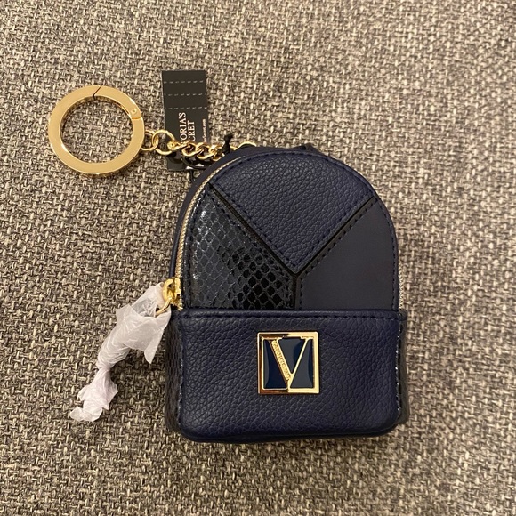 NEW Victoria’s Secret Dark Blue Micro Bag Keychain Charm - Picture 2 of 5